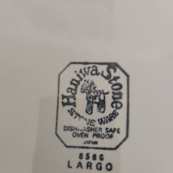 Haniwa Stone Japan Largo Pattern Large Round Platter Vintage - Picture 4 of 4